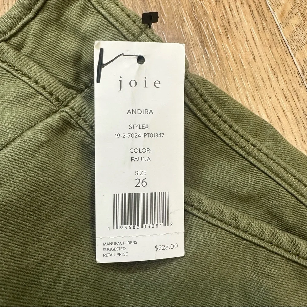 NWT Joie Andira Slim Olive Green Utility Pants Size 26 - Picture 10 of 11